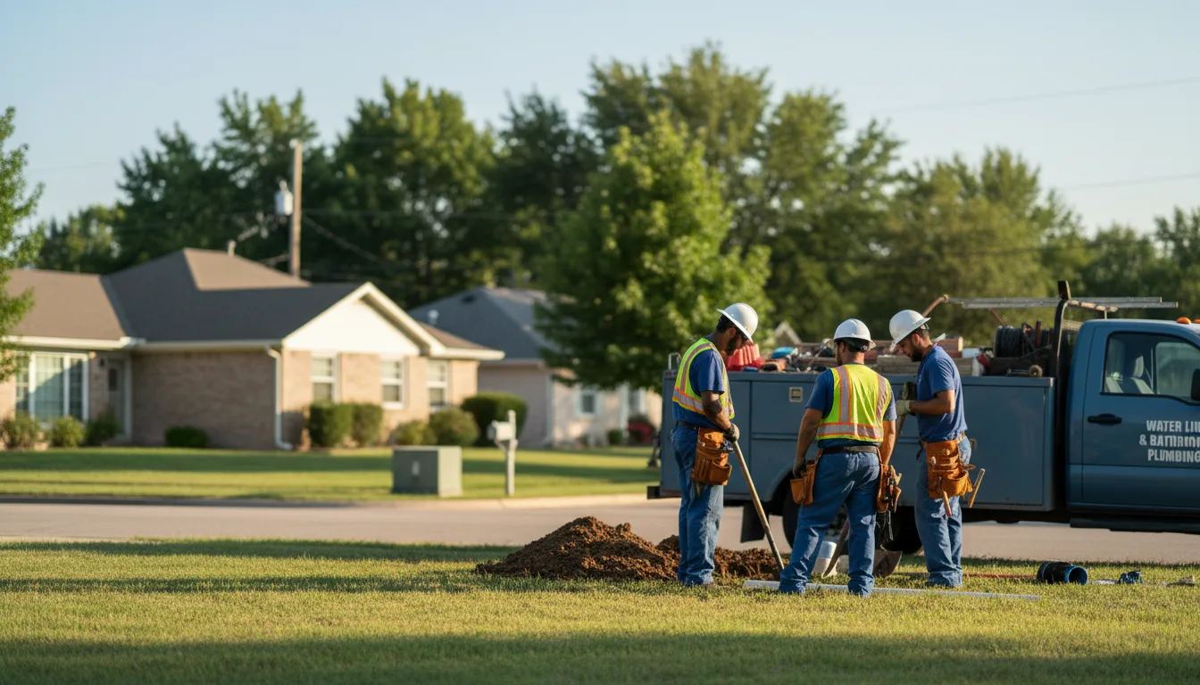 Residential water line and bathroom plumbing service in Brandon, MS